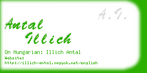 antal illich business card